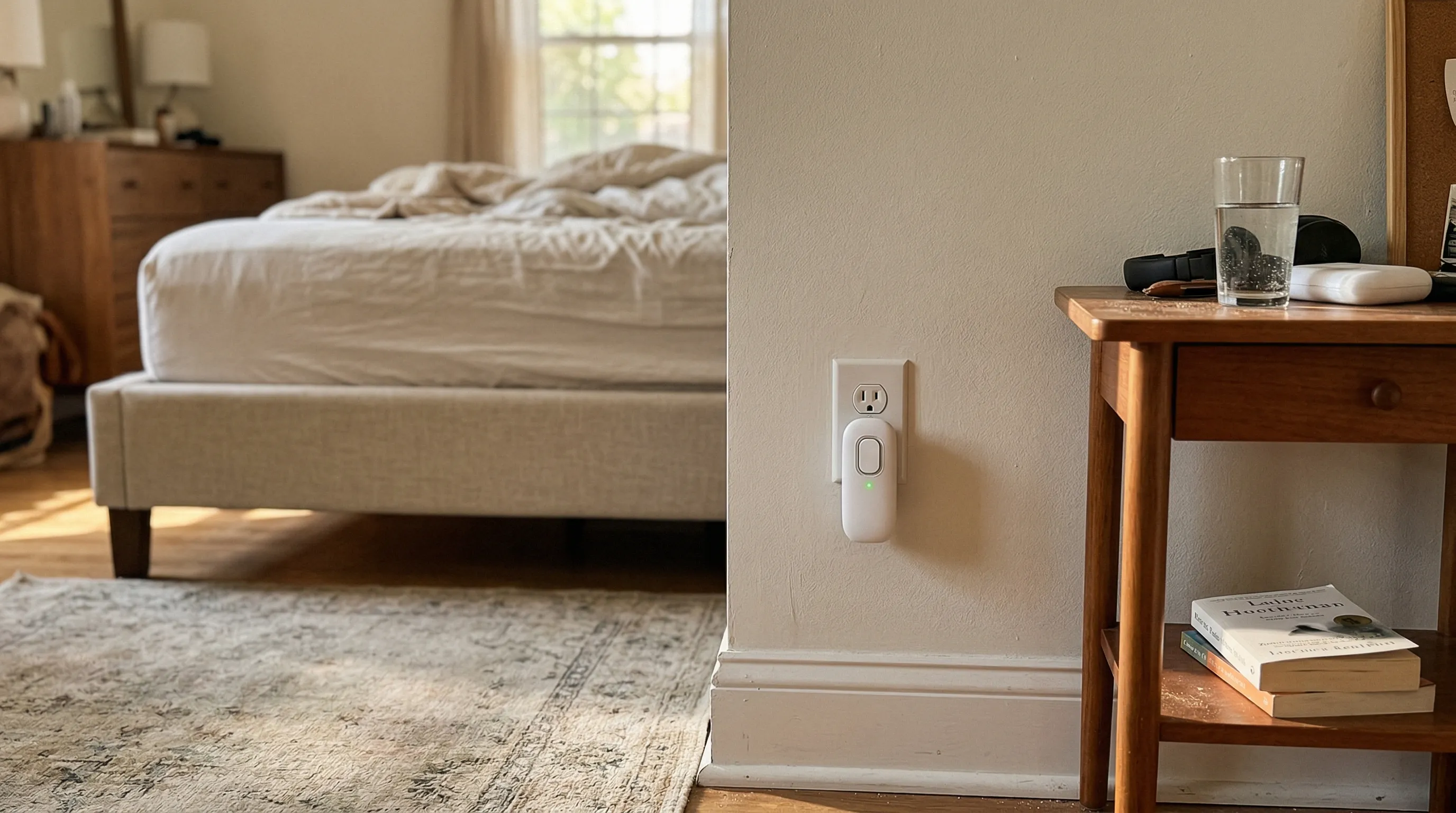 PestPulse plugged into outlet, active protection indicator