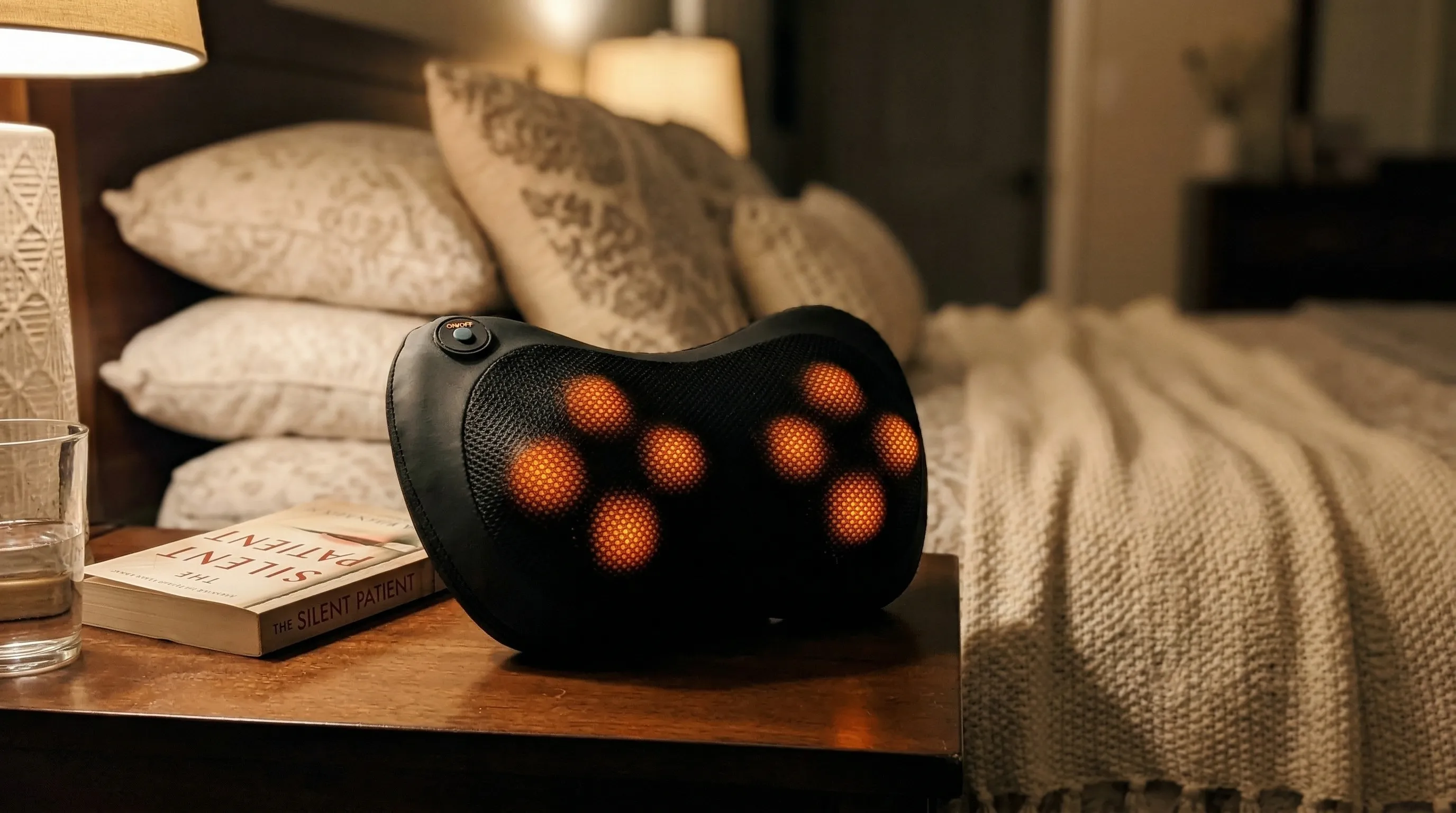 ThermaKai on bedside table, nightly routine